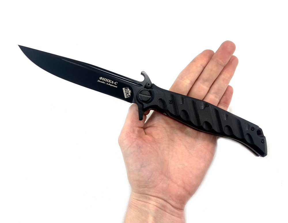 Складная Финка- С НОКС, Black на подшипниках, сталь D2, 342-709406