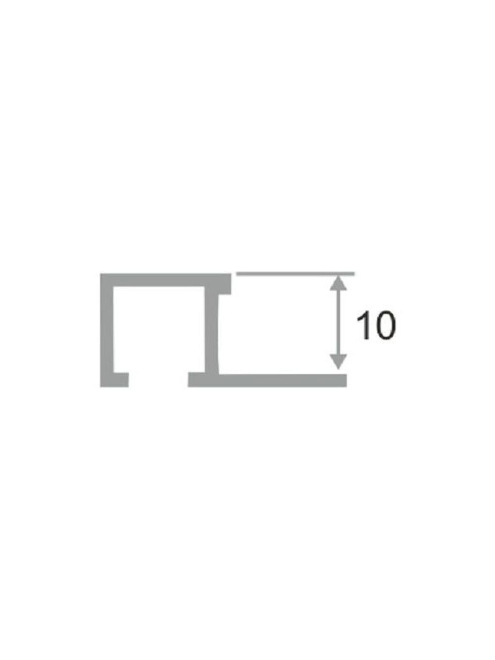 АРП 10*10мм "DО-1" 2,7м Шампань (бронза) мат. Р-об. вставка-фриз анод. алюм.