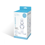 Прозрачная анальная пробка-елочка с 3 шариками Butt Plug with Tapere Base - 11 см. (Цвет: прозрачный)