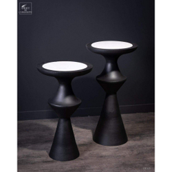 Столик Side table ()Столик диам 37 Objet de Curiosite Черный / Белый