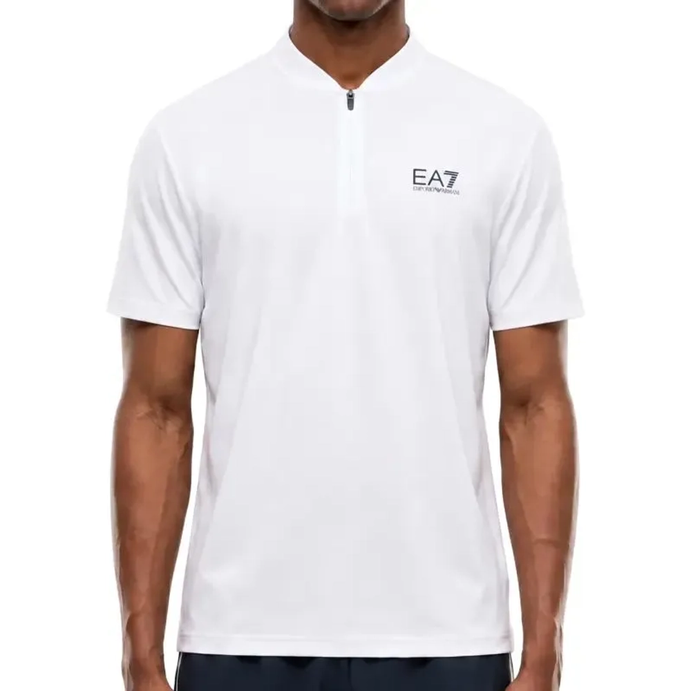 Теннисное поло EA7 Man Jersey - white
