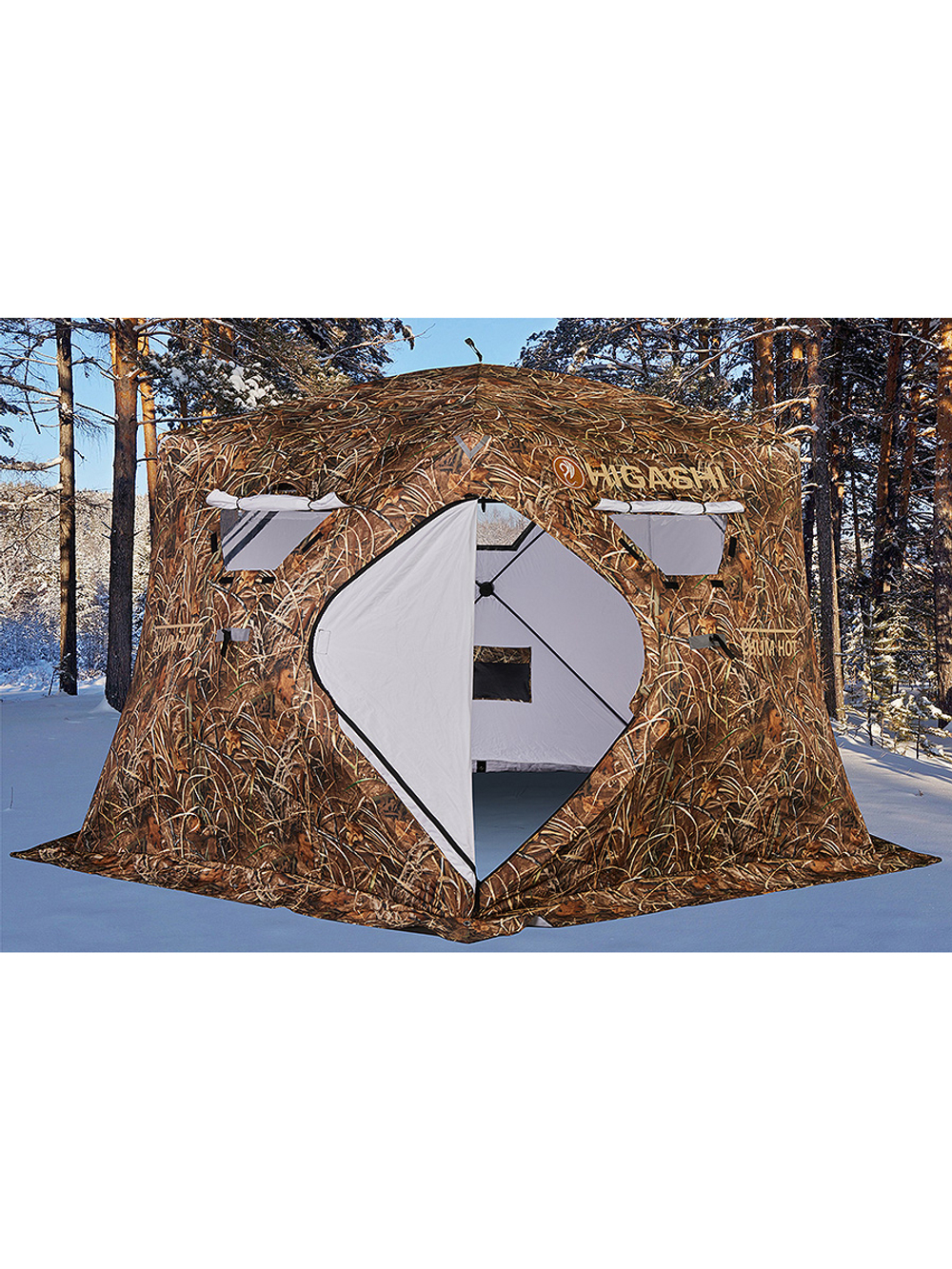 Палатка для зимней рыбалки HIGASHI Camo Chum Hot DC