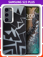 Дизайнерский чехол из пластика для SAMSUNG GALAXY S23 PLUS с усиленной защитой камеры и глянцем