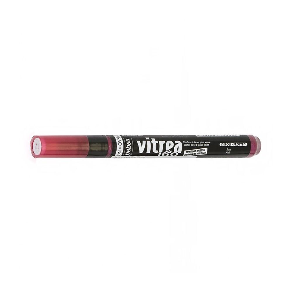 Маркер по стеклу Vitrea 160 иней 1.2 мм, перо круглое, 6 шт, 119092 розовый, Pebeo
