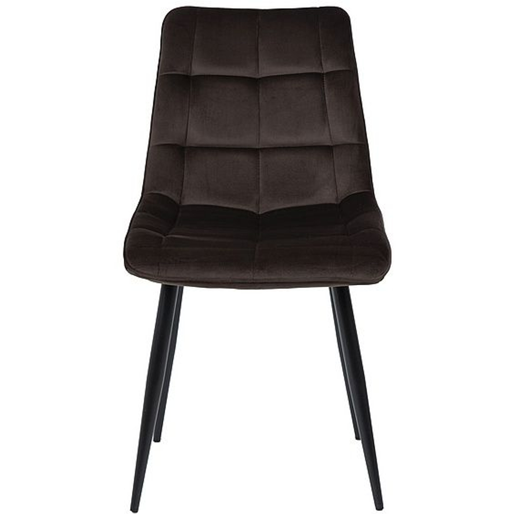 Стул SIGNAL CHIC Velvet Bluvel 48 коричневый/черный мат
