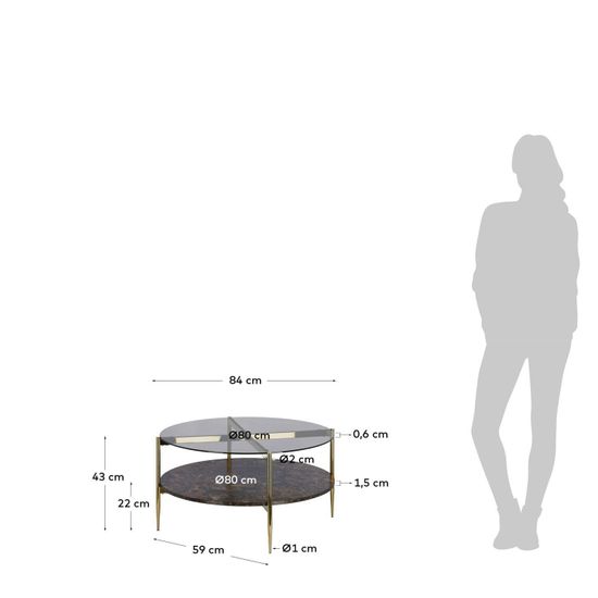 Кофейный столик Kamilah Ø 84 cm Испания