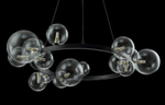Подвесная люстра Crystal Lux AGATA SP15 V2 BLACK/TRANSPARENTE