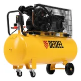 Компрессор воздушный масляный 100 л, 370 л/мин Denzel BCV2200/100, ременный привод, 2,2 кВт, 58110 — фото 5