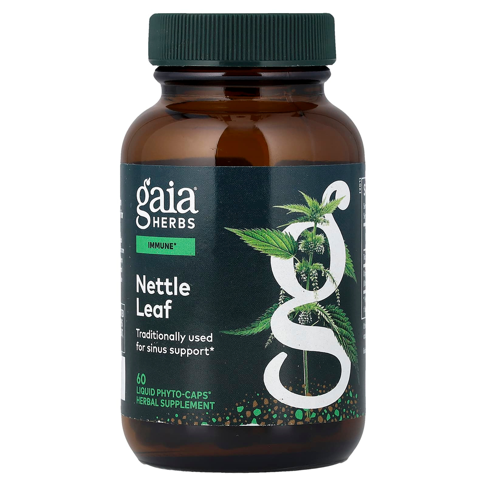 Gaia Herbs, листья крапивы, 60 Liquid Phyto-Caps® (225 мг в 1 капсуле)