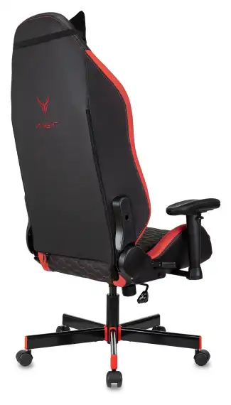 Кресло игровое Knight Neon черный/красный соты экокожа с подголов. крестов. металл
