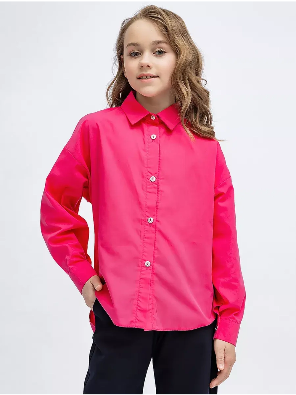 Школьная рубашка классическая oversize