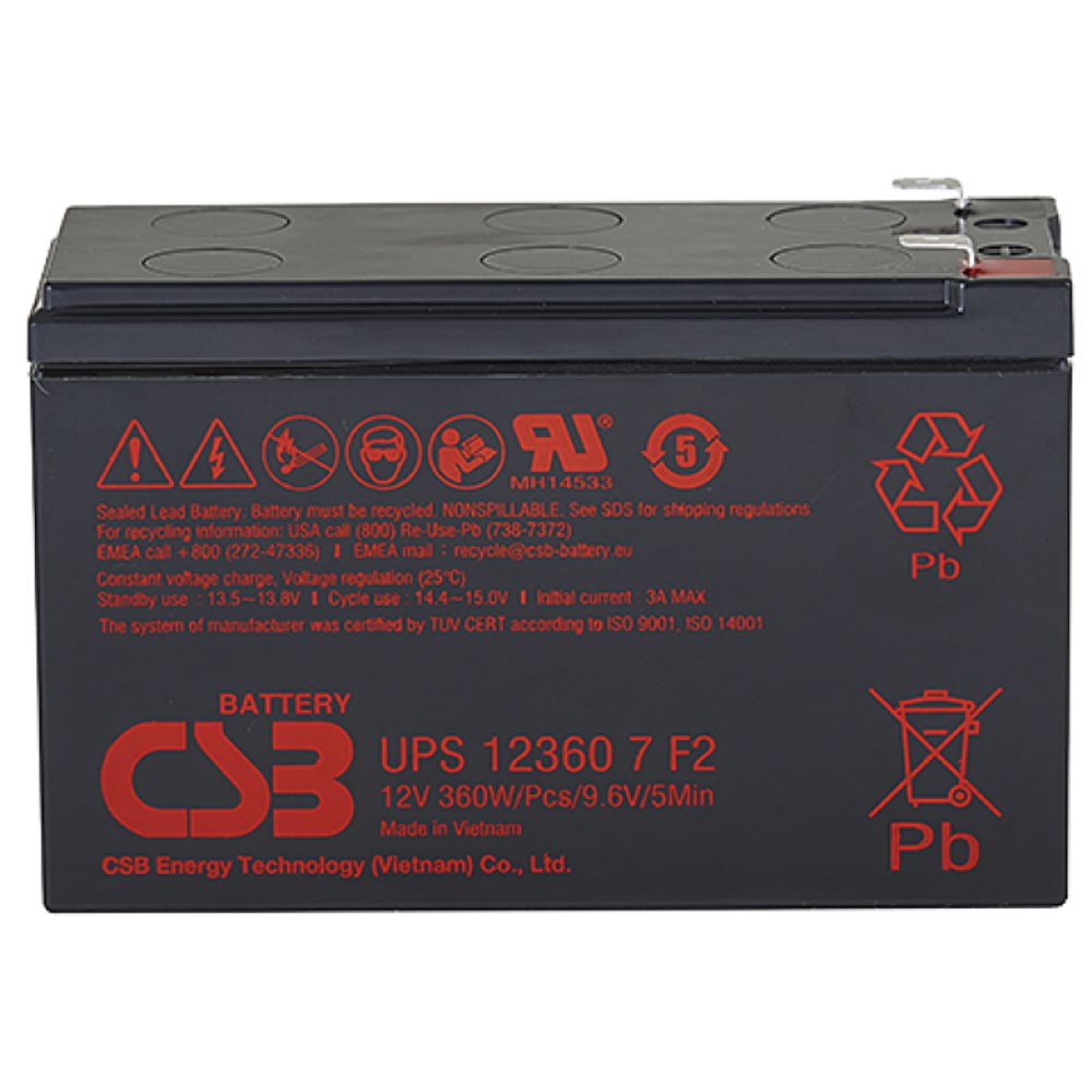 Аккумулятор CSB UPS123607 F2 - AGM ( 12В / Ач )