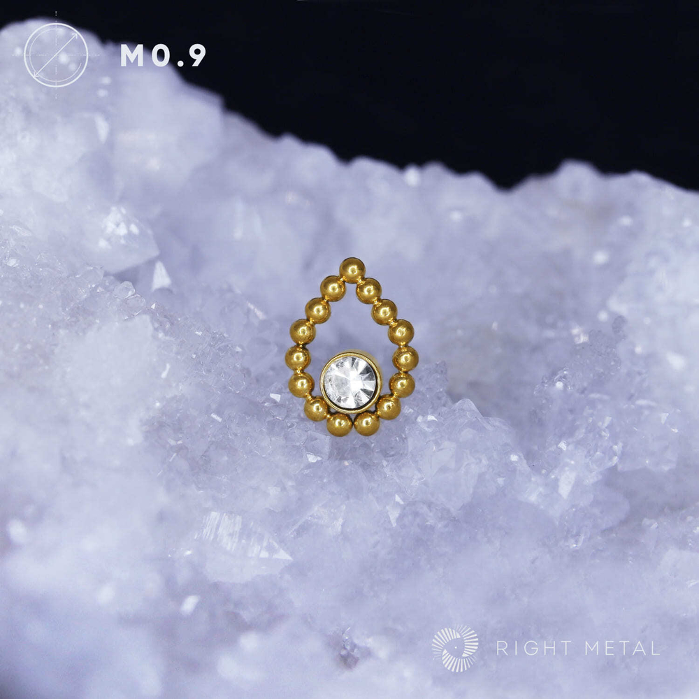 Drop Bead Crystal PVD Yellow-