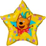 Шар (22''/56 см) Звезда, Три Кота, Компот, 1 шт. в уп.