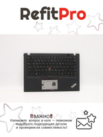Верхняя панель с клавиатурой для ноутбука Lenovo T490s черная (02HM226), оригинал