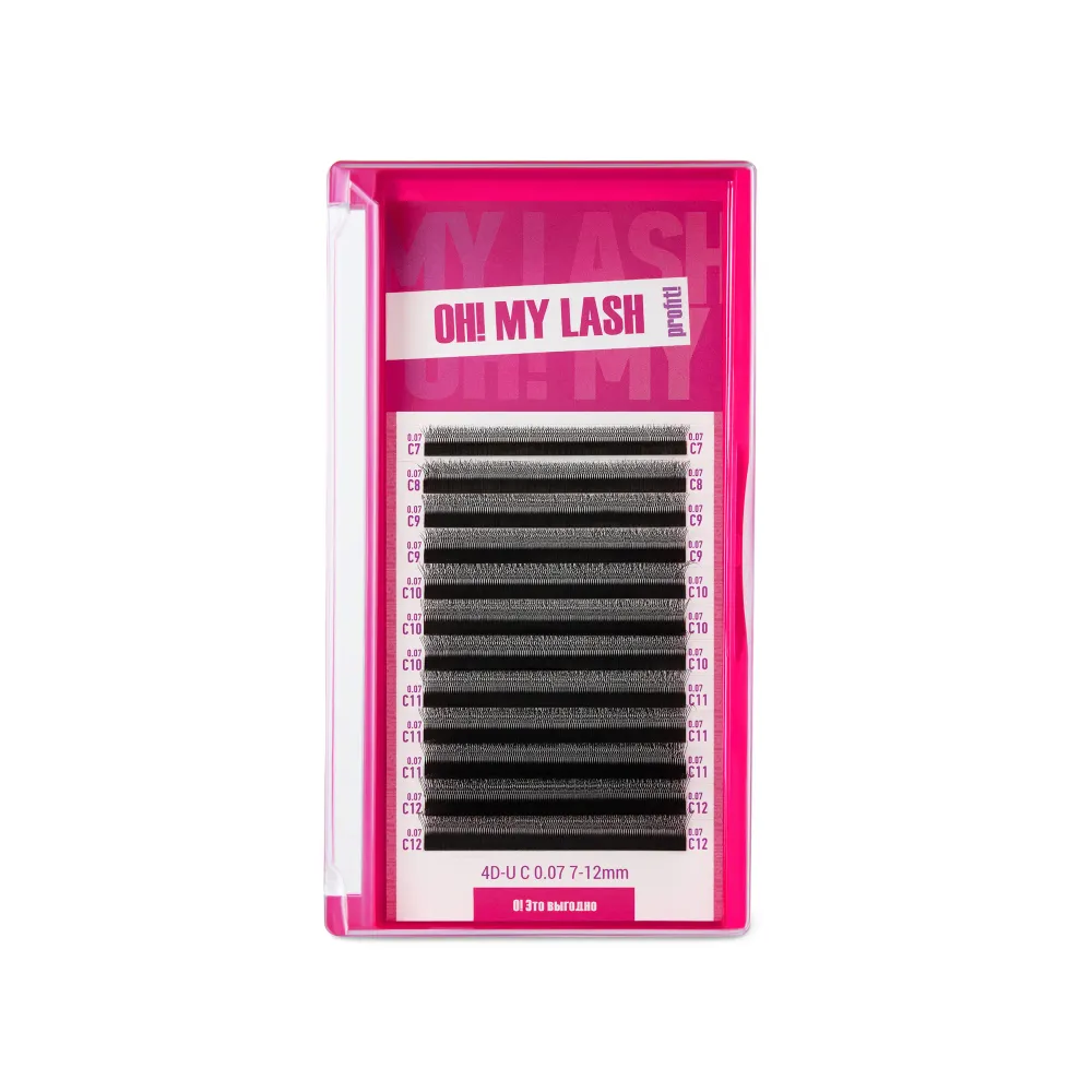 Ресницы черные OH! MY LASH пучки MIX 4D-U