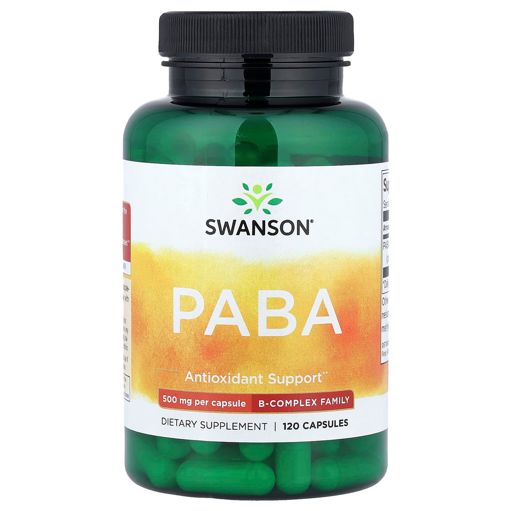 Swanson Vitamins, ПАБК, 500 мг, 120 капсул