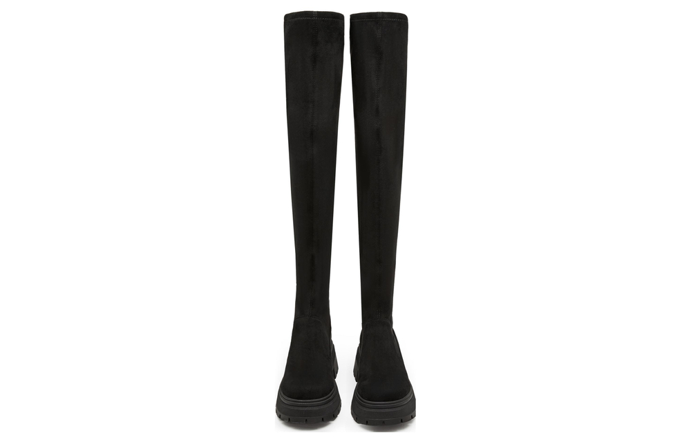 Staccato Over the knee Boots 5cm Women"s Elegant Black