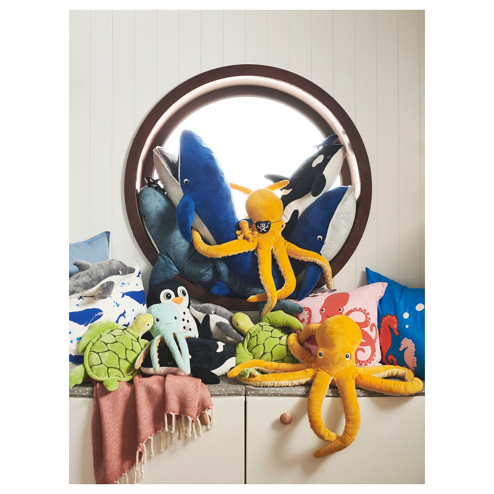 Мягкая игрушка IKEA BLAVINGAD (БЛАВИНГАД), Осьминог, 50 см