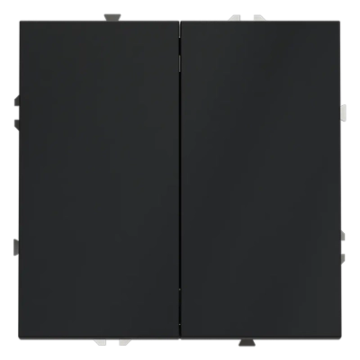 VLS020607 Выключатель с самовозвратом встраиваемый VOLTUM S70 двухклавишный 10А, (графит). (ТМ Maytoni)