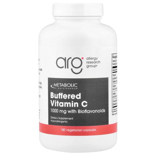 Metabolic Maintenance, буферизованный витамин C с биофлавоноидами, 180 вегетарианских капсул
