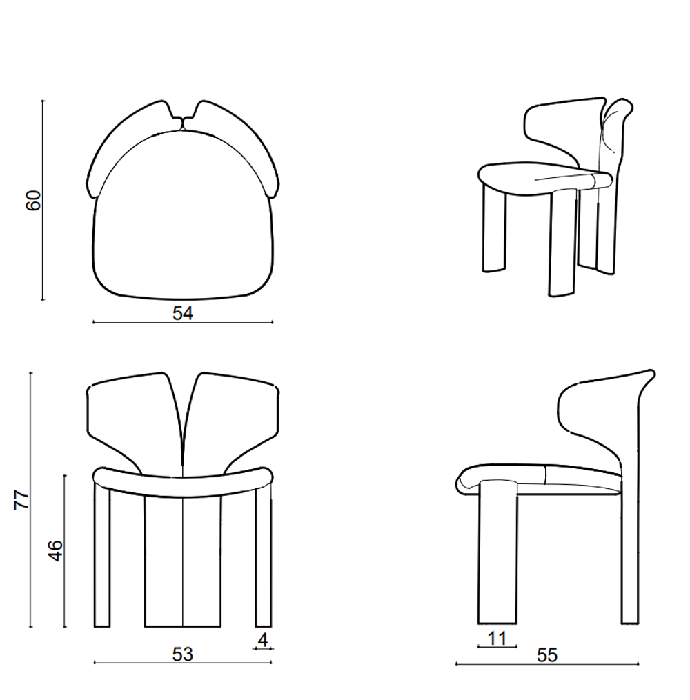 Стул Delight Collection Viva Armless, бежевый