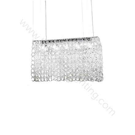 Pendant design lamp Giogali SP RE2 by Vistosi (Clear)