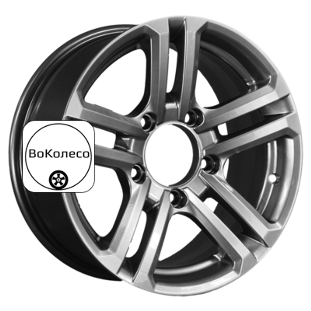 7x16/5x139,7 ET5 D110,1 Палладика (КС591М) Дарк платинум K&K