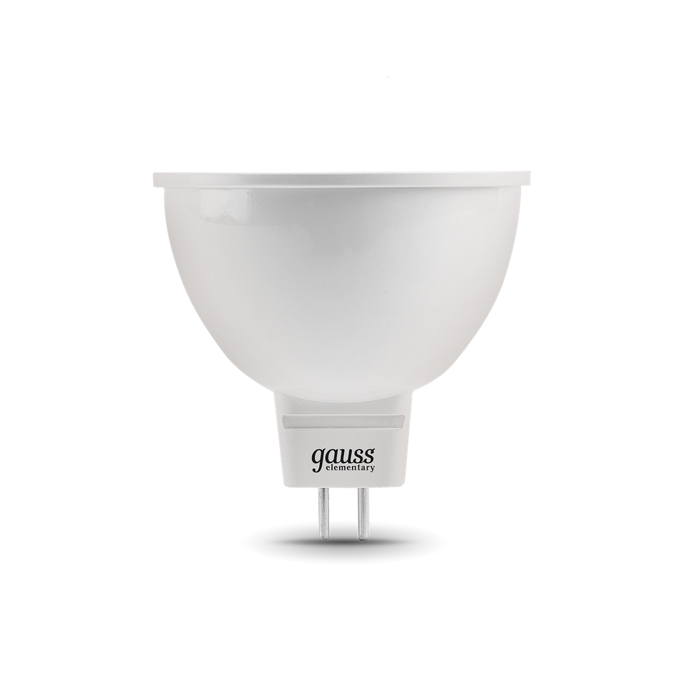 Лампа светодиодная LED 7 Вт 550 лм 4100К софит MR16 нейтральный GU5.3 AC 220В Elementary 13527 GAUSS