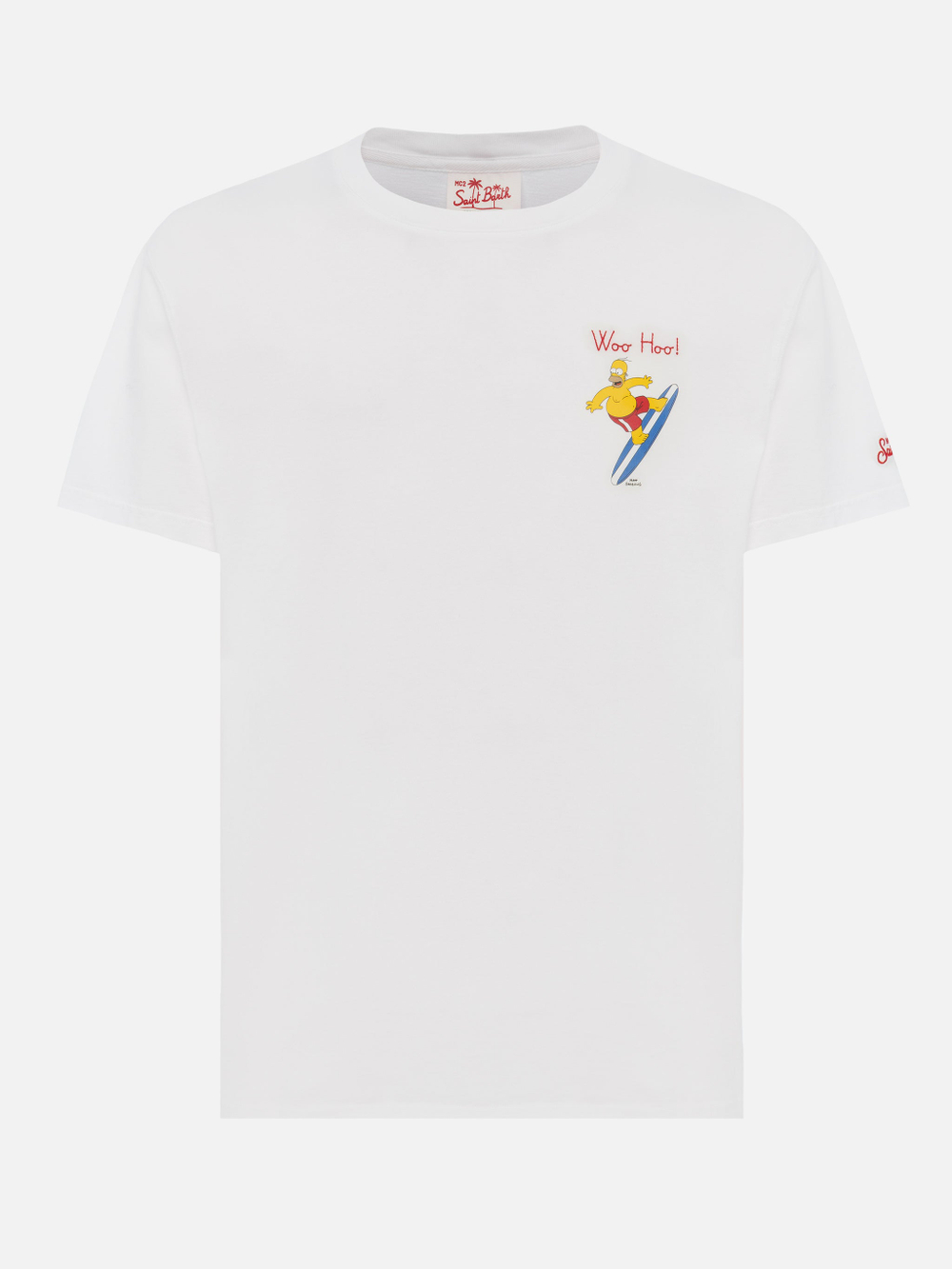 Футболка MC Saint Barth Homer surfer белая