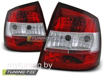 Задние фонари Opel Astra G red white