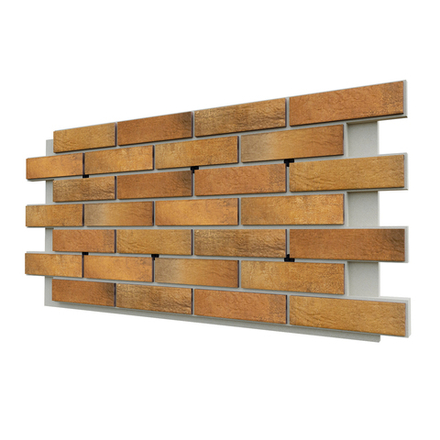 Клинкерная фасадная термопанель ЭППС Cerrad Loft brick Curry 1150x540