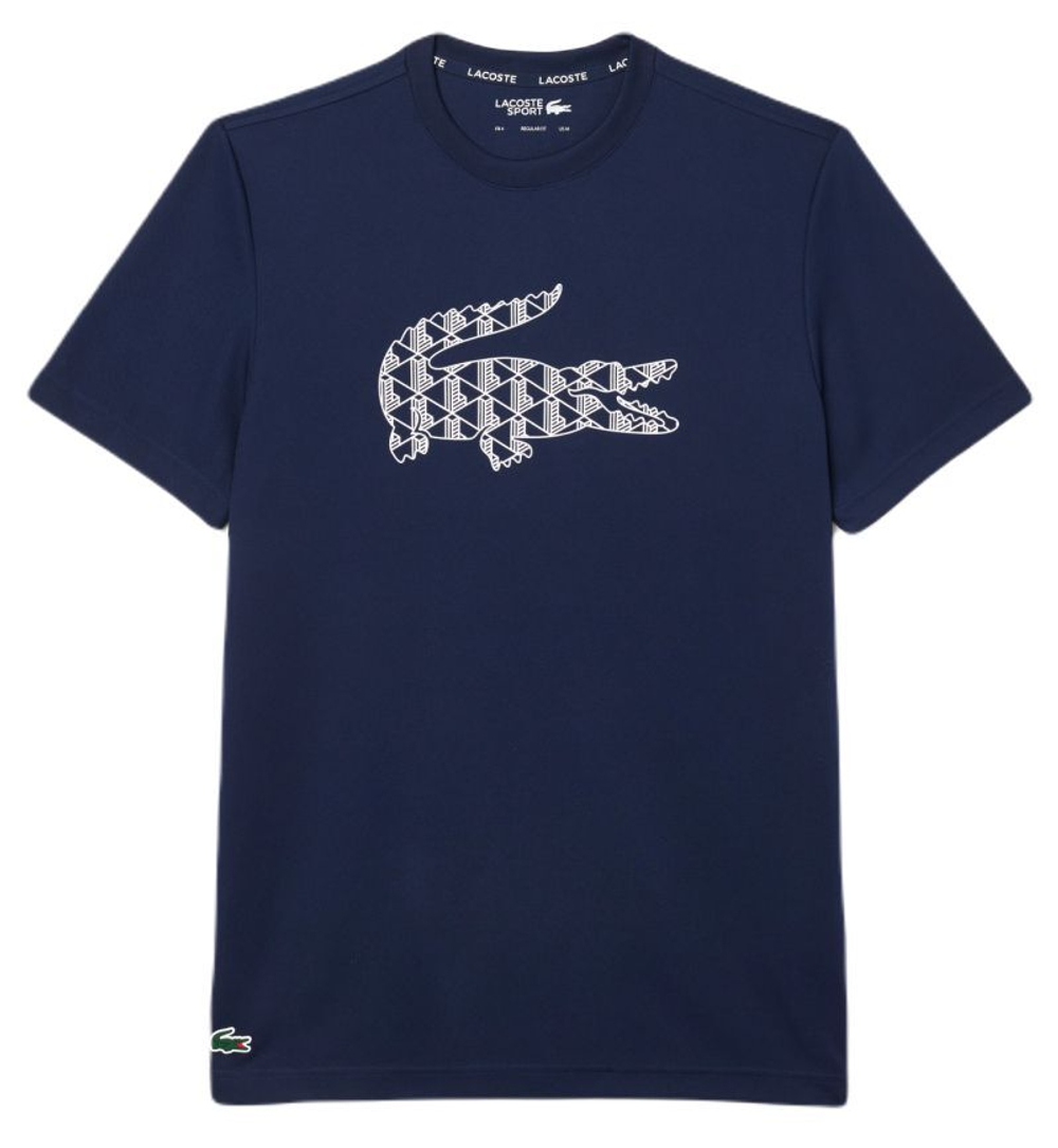 Мужская теннисная футболка Lacoste Ultra Dry Pique Tennis T-Shirt - небесный