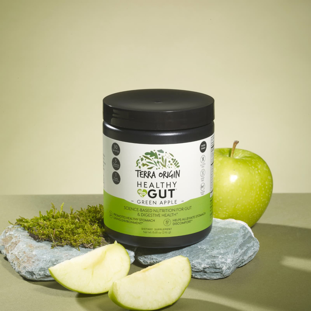 Terra Origin, Healthy Gut™, добавка для здоровья кишечника, со вкусом зелёного яблока, 246 г (8,68 унции)