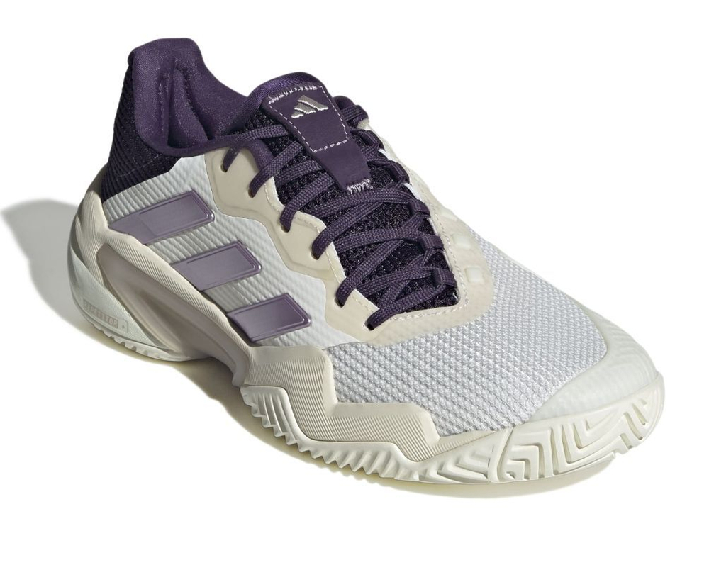 Женские Кроссовки теннисные Adidas Barricade 13 W - core white/powder plum/aurora plum