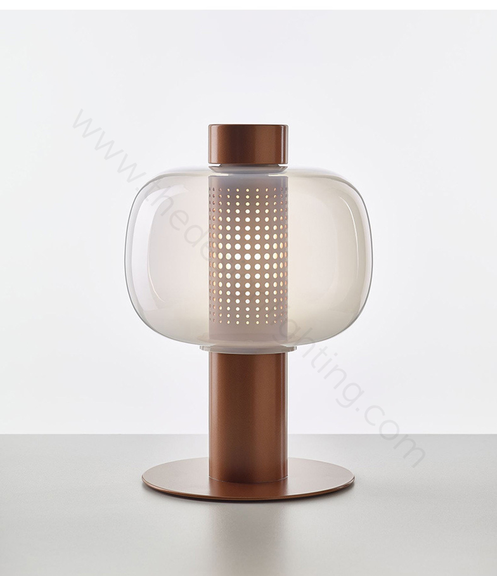 Table design lamp Bonbori by Brokis (Clear/Brown)
