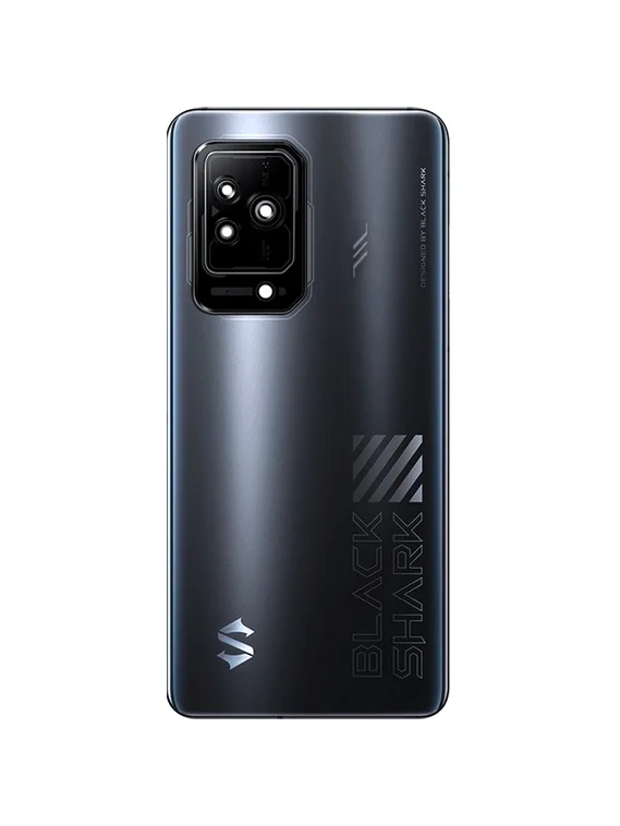 Задняя крышка для XiaoMi Black Shark 5 черная (Black) со стеклом камеры