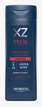 XZ 250 мл шампунь укрепляющий с витаминами 2 в 1 для мужчин (из Финляндии)