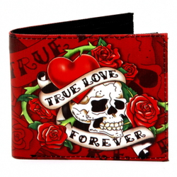 Портмоне Череп с розой (True Love Forever)
