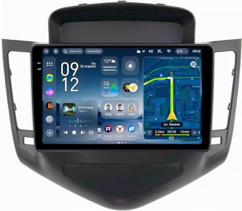Магнитола для Chevrolet Cruze 1 2009-2012 (рамка черная) - Teyes CC4-PRO монитор 9.5" 2K QLED на Android 13, Быстрейшая, Snapdragon 778G, ИИ, CarPlay, DSP, 4G SIM-слот