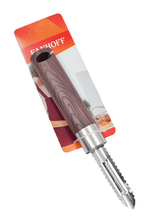 Овощечистка Fanhoff "Wood" 18,5* см, 80791 нержавеющая сталь, пластик