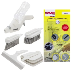 Щетка для влажной уборки со сменными насадками, набор 4пр WMC TOOLS WMC-brush-4