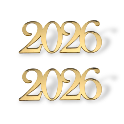 Топпер Мини "2026" ТМ6218 7см 2шт акрил