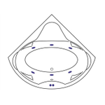 Акриловая ванна Excellent Konsul Soft 150x150 WAEX.KON15.SOFT