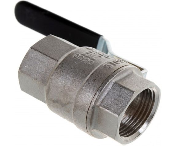 Кран шаровый с фильтром В-В 1" рычаг STOUT 32823