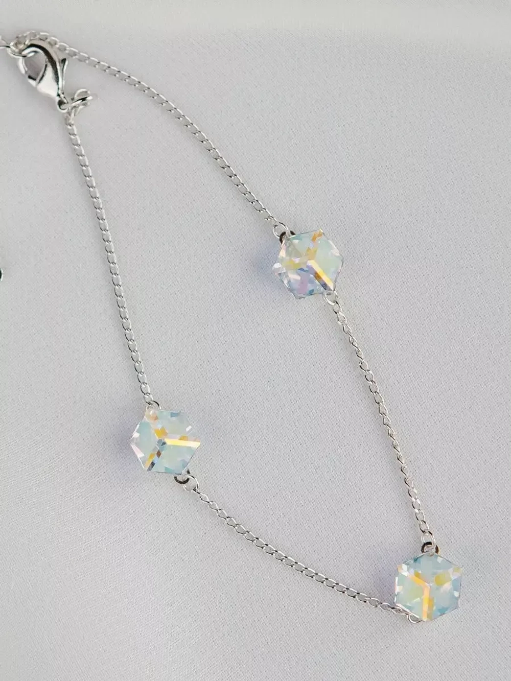 Браслет Миражи с кристаллами-хамелеонами Swarovski