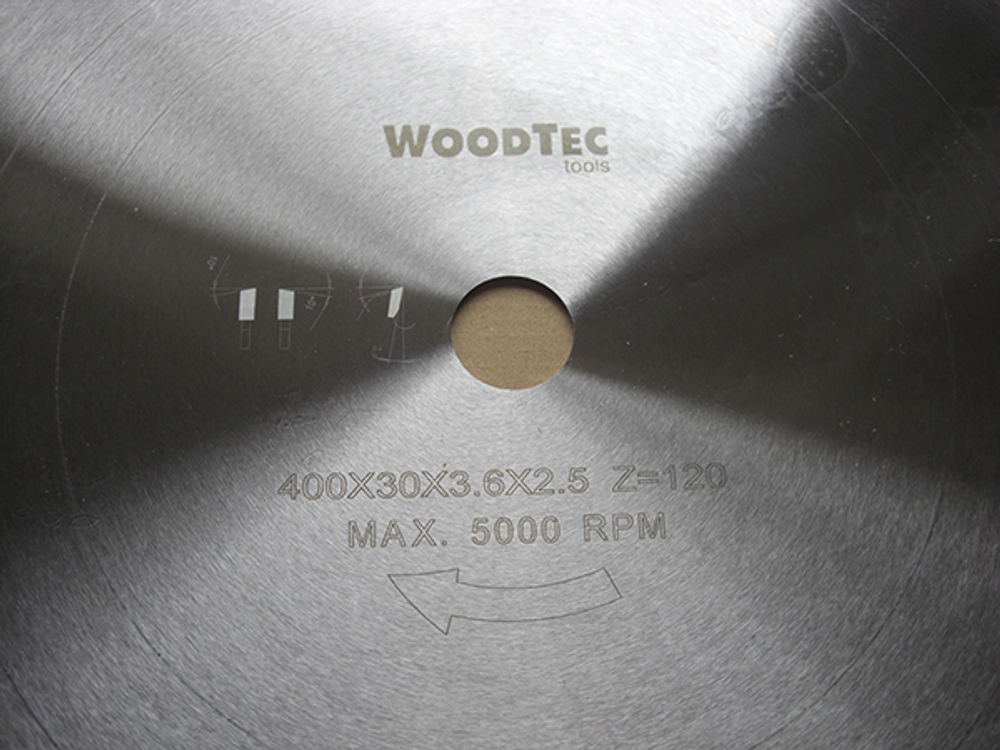 Пила дисковая Ø400 х 30 х 3,6/2,5 Z120 WZ WoodTec