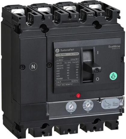 Автоматический выключатель в литом корпусе Systeme Electric SPC160S125L4DF