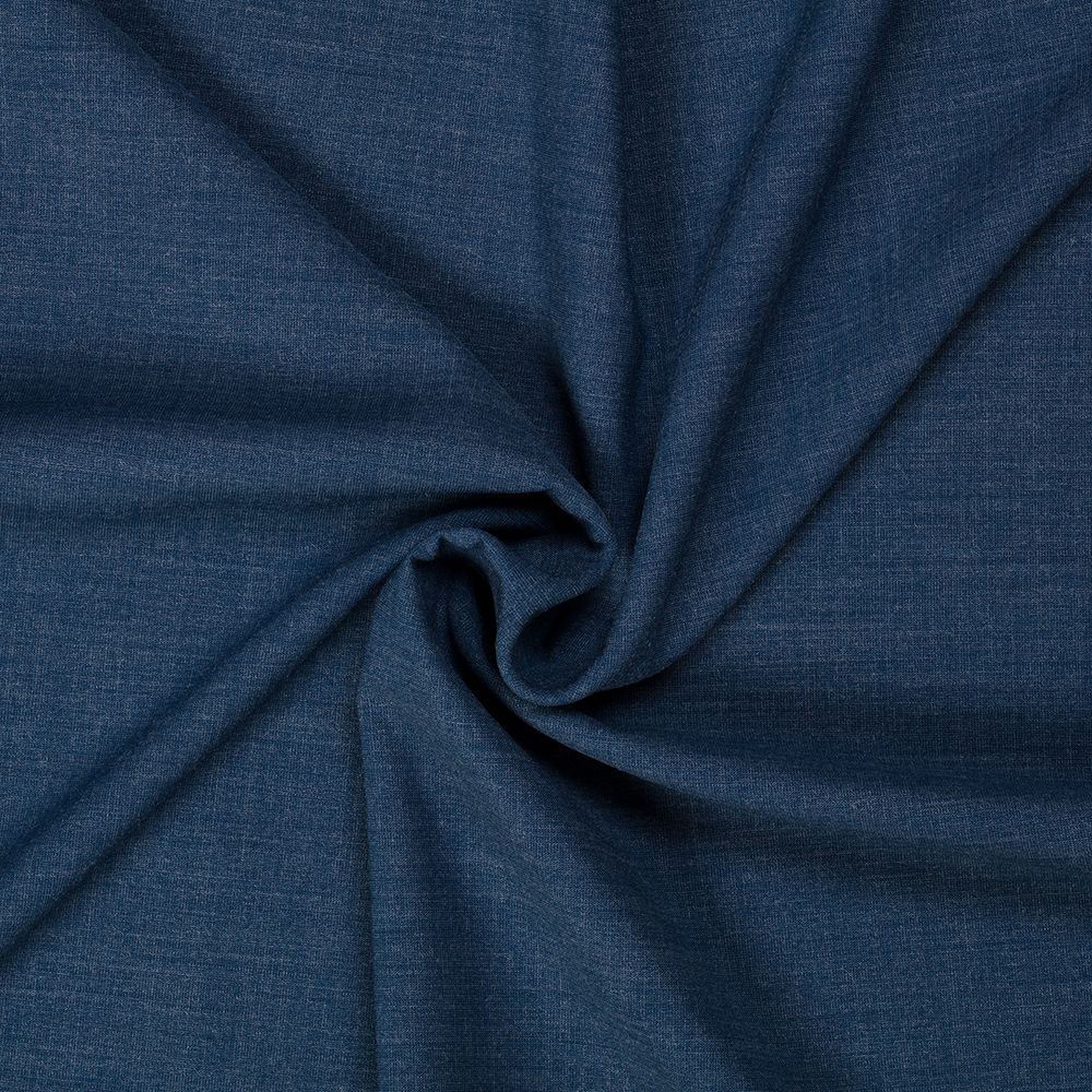Ткань костюмная 220 г/м², 150х148±2 см, 09 синий меланж/blue melange, Gamma SUTF-006N