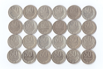 Набор 50 копеек СССР (24 монеты):1961,64-66,68,69,72-74,77-89,91г (м),91г (л) VF-XF